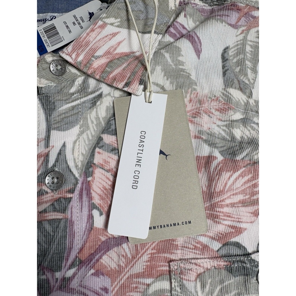 Tommy Bahama Men's XL Shirt Coastline Cord Lush Vines Sweet Chili Floral new - Picture 5 of 11